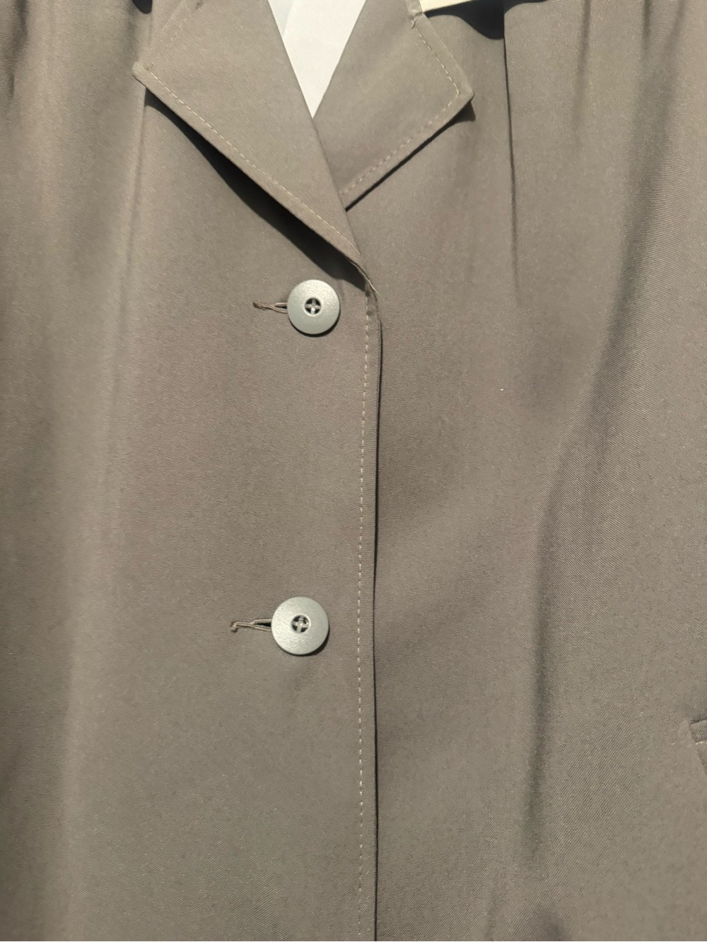 Women’s Classic Single-Breasted Coat in Taupe